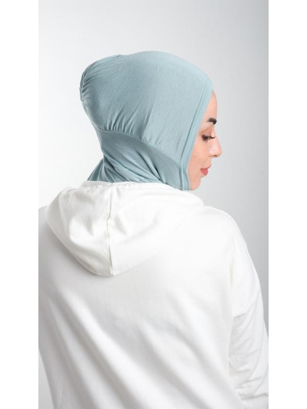 Çağla Yeşili Pratik Hazır Geçmeli Tesettür Bone Sandy Kumaş Spor Hijab 2113_32