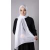 Beyaz Pratik Hazır Geçmeli Şal Şifon Kumaş Hijab Bone 3009_42