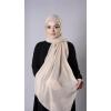 Bej Pratik Hazır Geçmeli Şal Şifon Kumaş Hijab Bone 3009_12