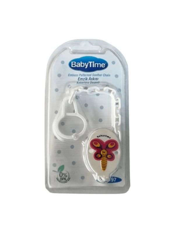 Baby Time Kabartma Desenli Emzik Askısı Kelebek Bt197