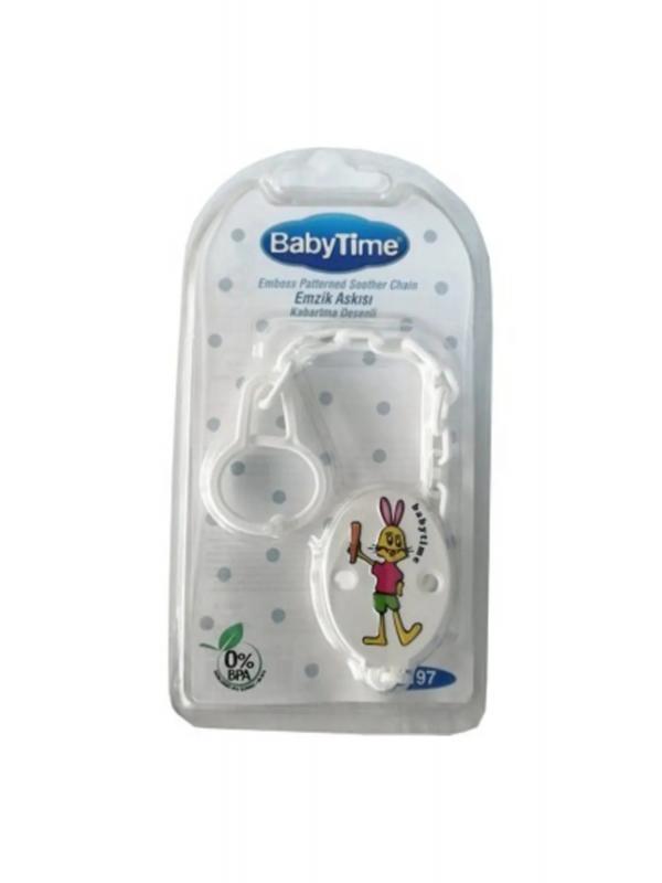 Baby Time Kabartma Desenli Emzik Askısı Tavşan Bt197