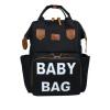 Monaco Baby Bag Baskılı Anne Bebek Bakım Sırt Çantası - Beyaz Baskı