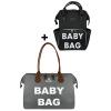 Baby Bag Anne Bebek Bakım Omuz Çantası Silver Anne Bebek Bakım Sırt Çantası