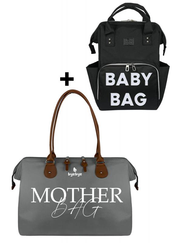 Mother Bag Anne Bebek Bakım Omuz Çantası Silver Anne Bebek Bakım Sırt Çantası