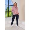 Kabartma Kalp Desenli Günlük Sweat Jogger Kadın Spor Takım Somon